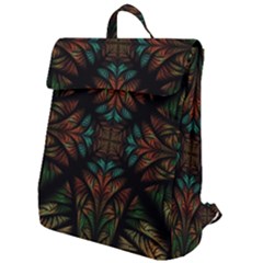 Fractal Fantasy Design Texture Flap Top Backpack