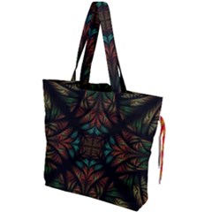 Fractal Fantasy Design Texture Drawstring Tote Bag
