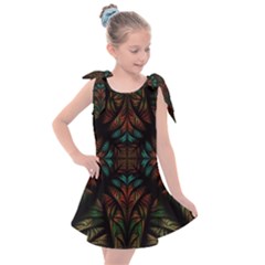 Fractal Fantasy Design Texture Kids  Tie Up Tunic Dress