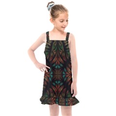 Fractal Fantasy Design Texture Kids  Overall Dress