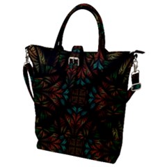 Fractal Fantasy Design Texture Buckle Top Tote Bag