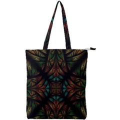 Fractal Fantasy Design Texture Double Zip Up Tote Bag