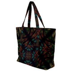 Fractal Fantasy Design Texture Zip Up Canvas Bag