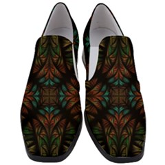 Fractal Fantasy Design Texture Women Slip On Heel Loafers