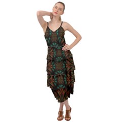Fractal Fantasy Design Texture Layered Bottom Dress