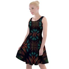 Fractal Fantasy Design Texture Knee Length Skater Dress