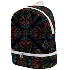 Fractal Fantasy Design Texture Zip Bottom Backpack