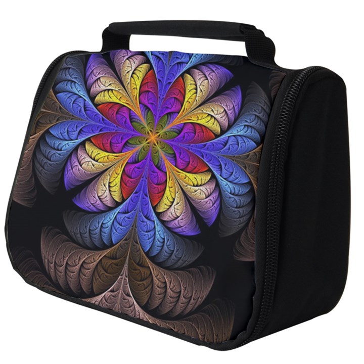 Fractal Flower Fantasy Floral Full Print Travel Pouch (Big)