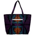 Art Abstract Fractal Pattern Zip Up Canvas Bag View3