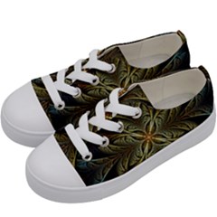 Fractal Art Abstract Pattern Kids  Low Top Canvas Sneakers by Wegoenart