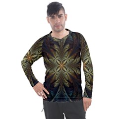 Fractal Art Abstract Pattern Men s Pique Long Sleeve Tee