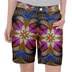 Fractal Flower Fantasy Pattern Pocket Shorts by Wegoenart