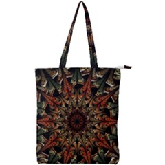 Art Abstract Fractal Pattern Double Zip Up Tote Bag