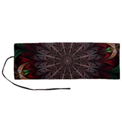 Fractal Flower Fantasy Floral Roll Up Canvas Pencil Holder (m) by Wegoenart