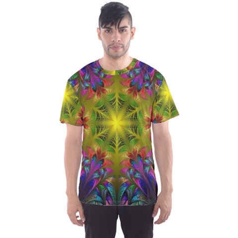 Fractal Abstract Background Pattern Men s Sports Mesh Tee by Wegoenart