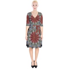 Fractal Floral Fantasy Flower Wrap Up Cocktail Dress by Wegoenart