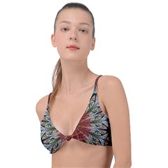 Fractal Floral Fantasy Flower Knot Up Bikini Top