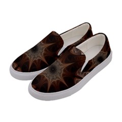 Fractal Abstract Star Pattern Women s Canvas Slip Ons by Wegoenart