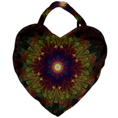 Art Abstract Fractal Pattern Giant Heart Shaped Tote by Wegoenart