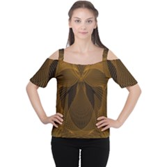 Fractal Design Background Pattern Cutout Shoulder Tee