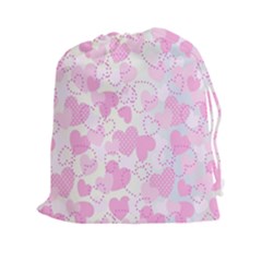 Valentine Background Hearts Bokeh Drawstring Pouch (2xl) by Nexatart