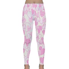 Valentine Background Hearts Bokeh Lightweight Velour Classic Yoga Leggings