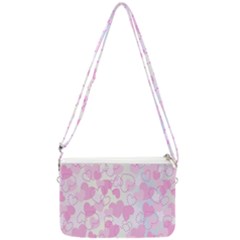 Valentine Background Hearts Bokeh Double Gusset Crossbody Bag by Nexatart