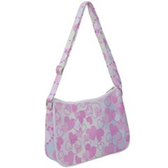 Valentine Background Hearts Bokeh Zip Up Shoulder Bag by Nexatart