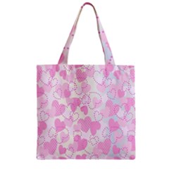 Valentine Background Hearts Bokeh Zipper Grocery Tote Bag