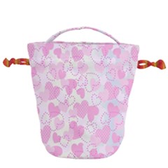 Valentine Background Hearts Bokeh Drawstring Bucket Bag by Nexatart