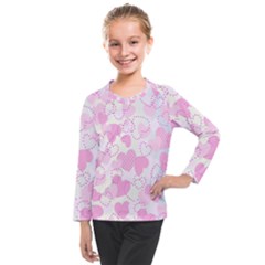 Valentine Background Hearts Bokeh Kids  Long Mesh Tee