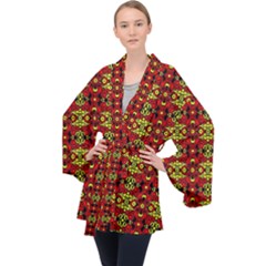 Rby-c-5-3 Long Sleeve Velvet Kimono  by ArtworkByPatrick