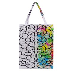 Brain Mind Psychology Idea Drawing Classic Tote Bag by Wegoenart