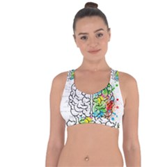 Brain Mind Psychology Idea Drawing Cross String Back Sports Bra