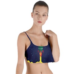 Rocket Halftone Astrology Astronaut Layered Top Bikini Top  by Wegoenart