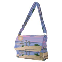 Vacation Island Sunset Sunrise Full Print Messenger Bag (m)