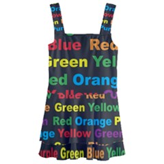 Red Yellow Blue Green Purple Kids  Layered Skirt Swimsuit