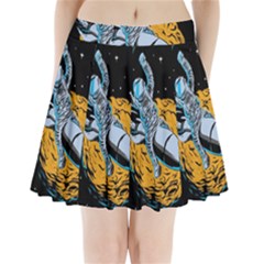 Astronaut Planet Space Science Pleated Mini Skirt by Wegoenart