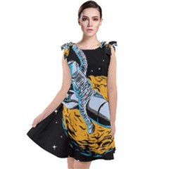 Astronaut Planet Space Science Tie Up Tunic Dress