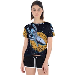 Astronaut Planet Space Science Open Back Sport Tee