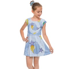 Science Fiction Outer Space Kids  Cap Sleeve Dress