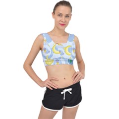 Science Fiction Outer Space V-back Sports Bra by Wegoenart