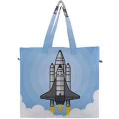 Rocket Shuttle Spaceship Science Canvas Travel Bag by Wegoenart