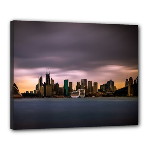 Sydney Australia Travel Oceania Canvas 20  X 16  (stretched) by Wegoenart