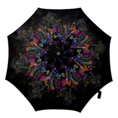 Grunge Paint Splatter Splash Ink Hook Handle Umbrellas (medium) by Wegoenart