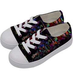 Grunge Paint Splatter Splash Ink Kids  Low Top Canvas Sneakers by Wegoenart