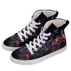 Grunge Paint Splatter Splash Ink Men s Hi-top Skate Sneakers by Wegoenart