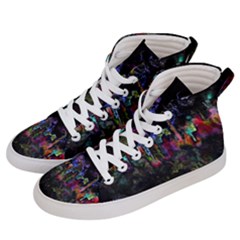 Grunge Paint Splatter Splash Ink Women s Hi-top Skate Sneakers by Wegoenart