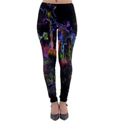 Grunge Paint Splatter Splash Ink Lightweight Velour Leggings by Wegoenart