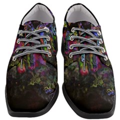 Grunge Paint Splatter Splash Ink Women Heeled Oxford Shoes by Wegoenart